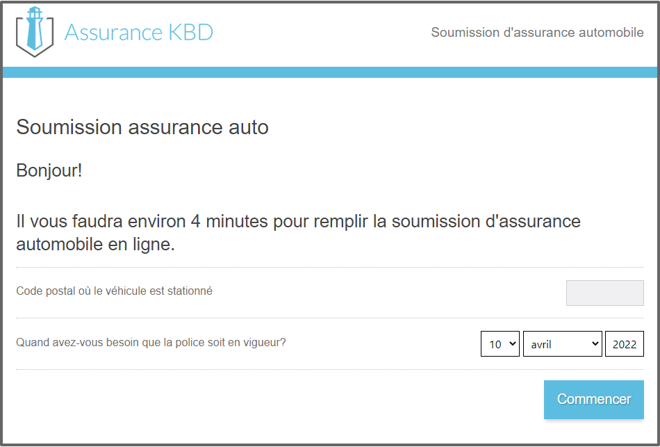 soumission assurance auto