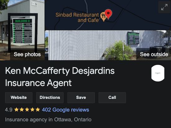 Desjardins Insurance Ontario Google Reviews