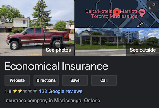 Economical Insurance Ontario Google Reviews