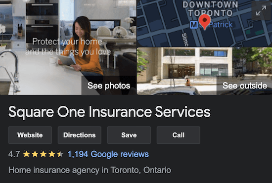 Square One Insurance Ontario Google Reviews