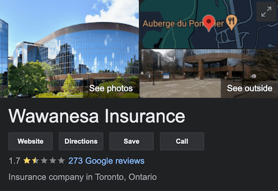 Wawanesa Insurance Ontario Google Reviews