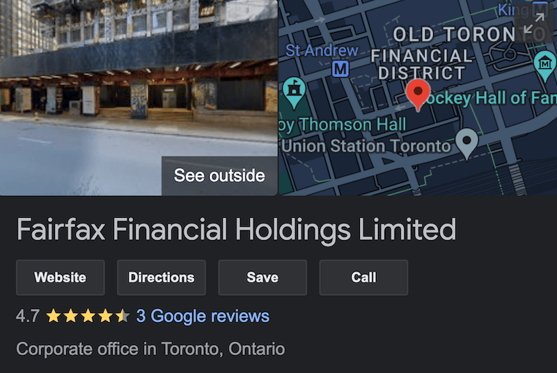 Fairfax Financial | Top Canadian Insurance Companies